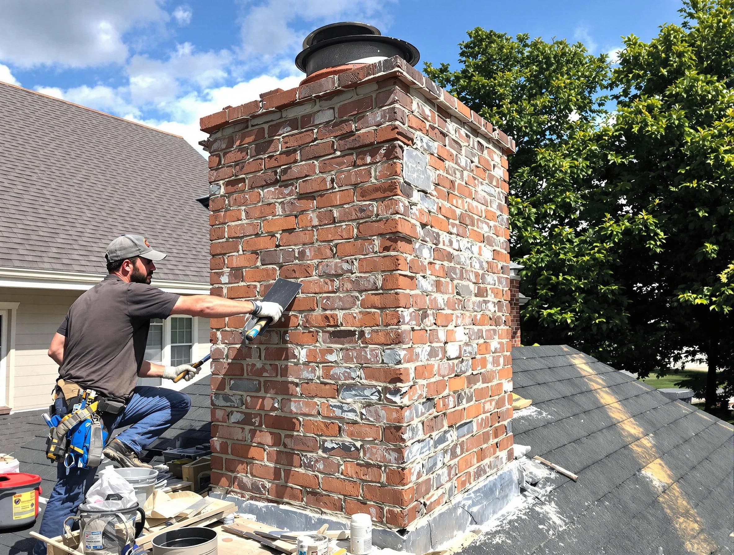 Completed chimney rebuild by Mount Juliet Chimney Sweep in Mount Juliet, TN