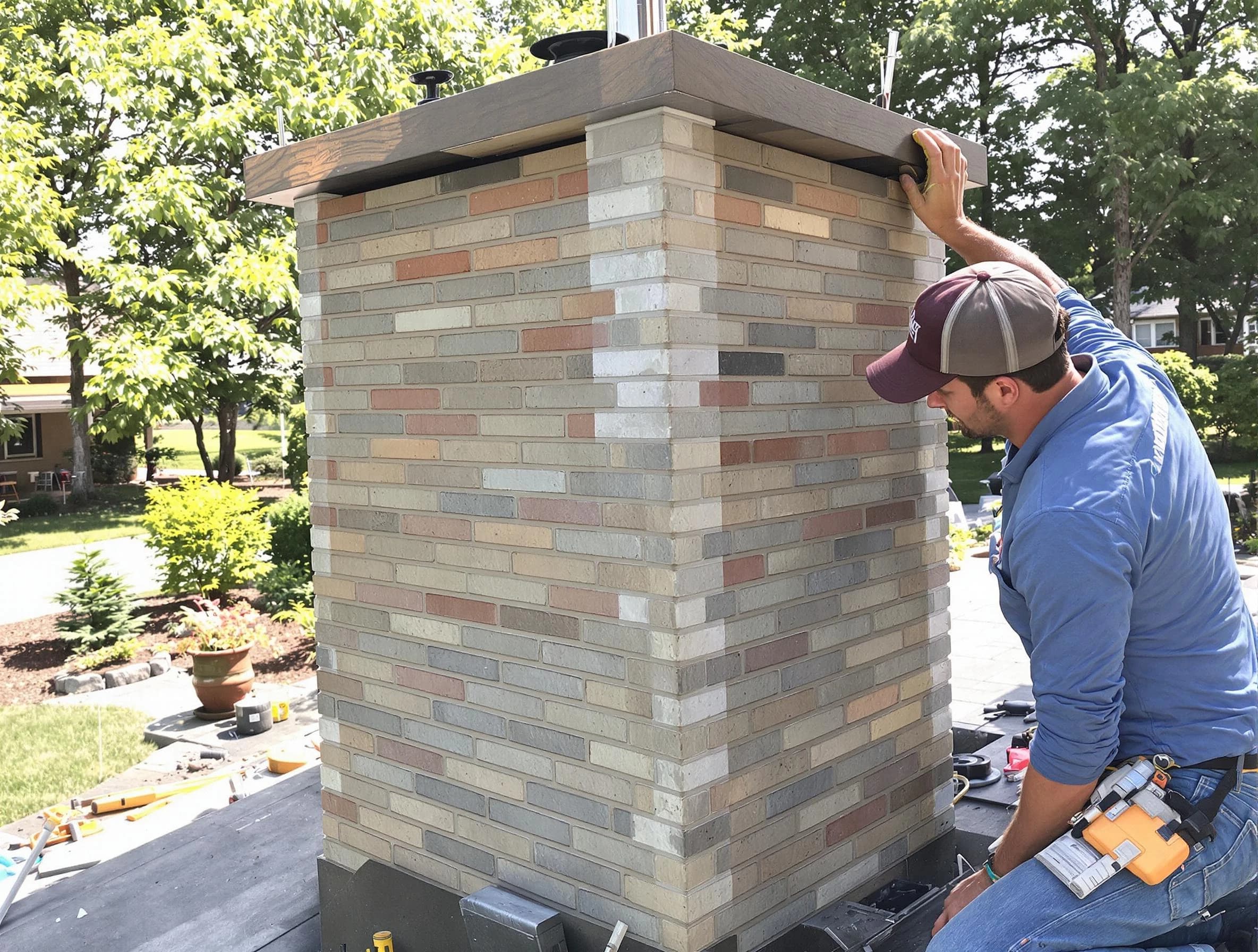 Mount Juliet Chimney Sweep completing a modern chimney remodel in Mount Juliet, TN