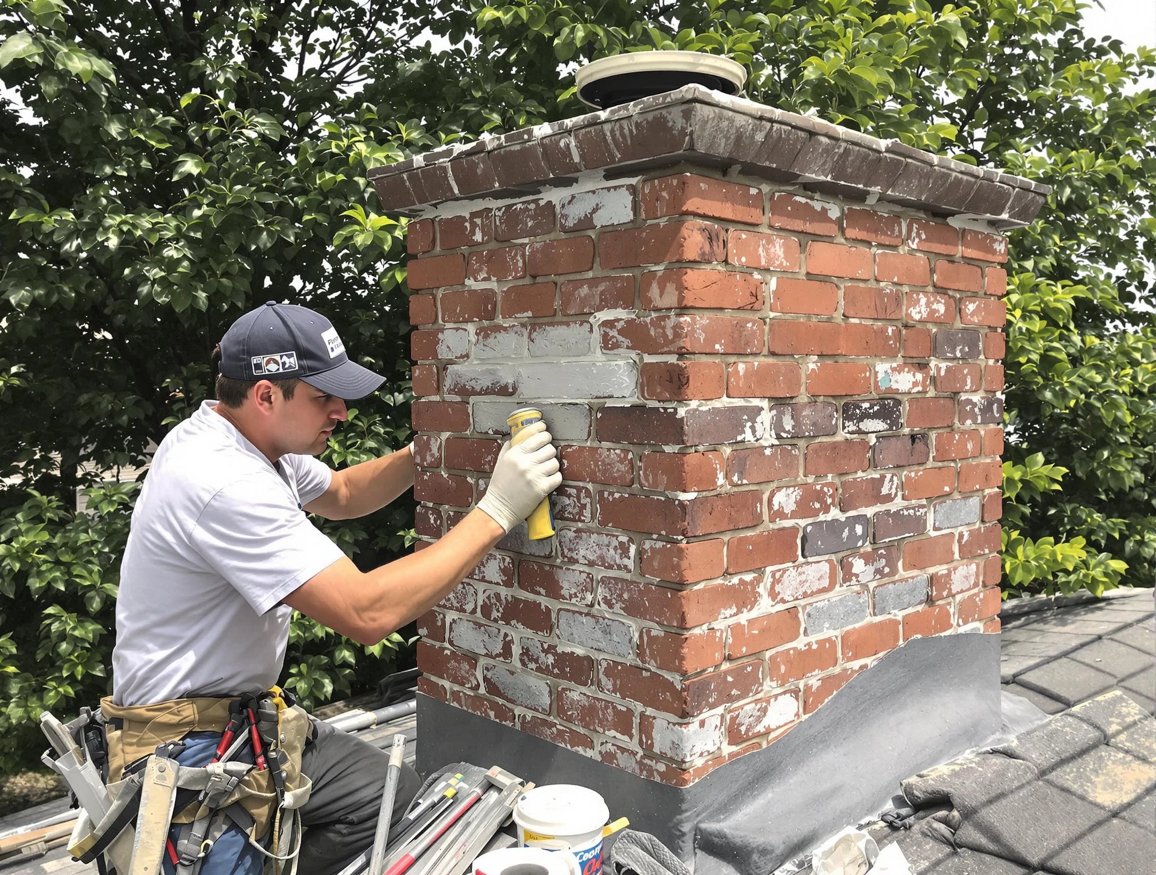 Mount Juliet Chimney Sweep restoring an aging chimney in Mount Juliet, TN