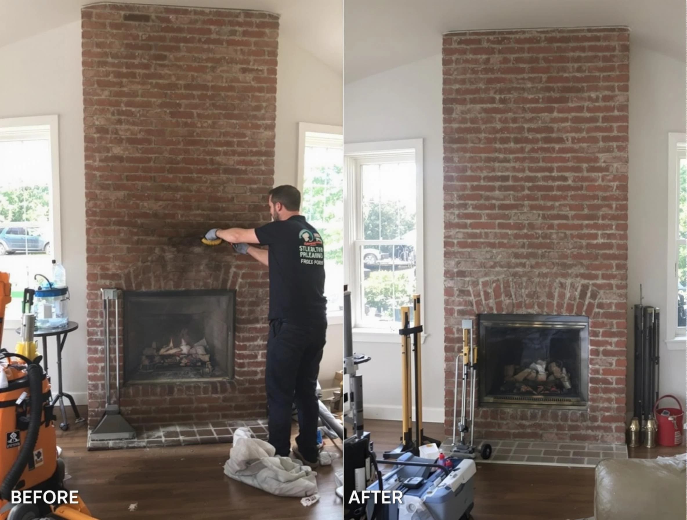Finished chimney sweeping service by Mount Juliet Chimney Sweep in Mount Juliet, TN