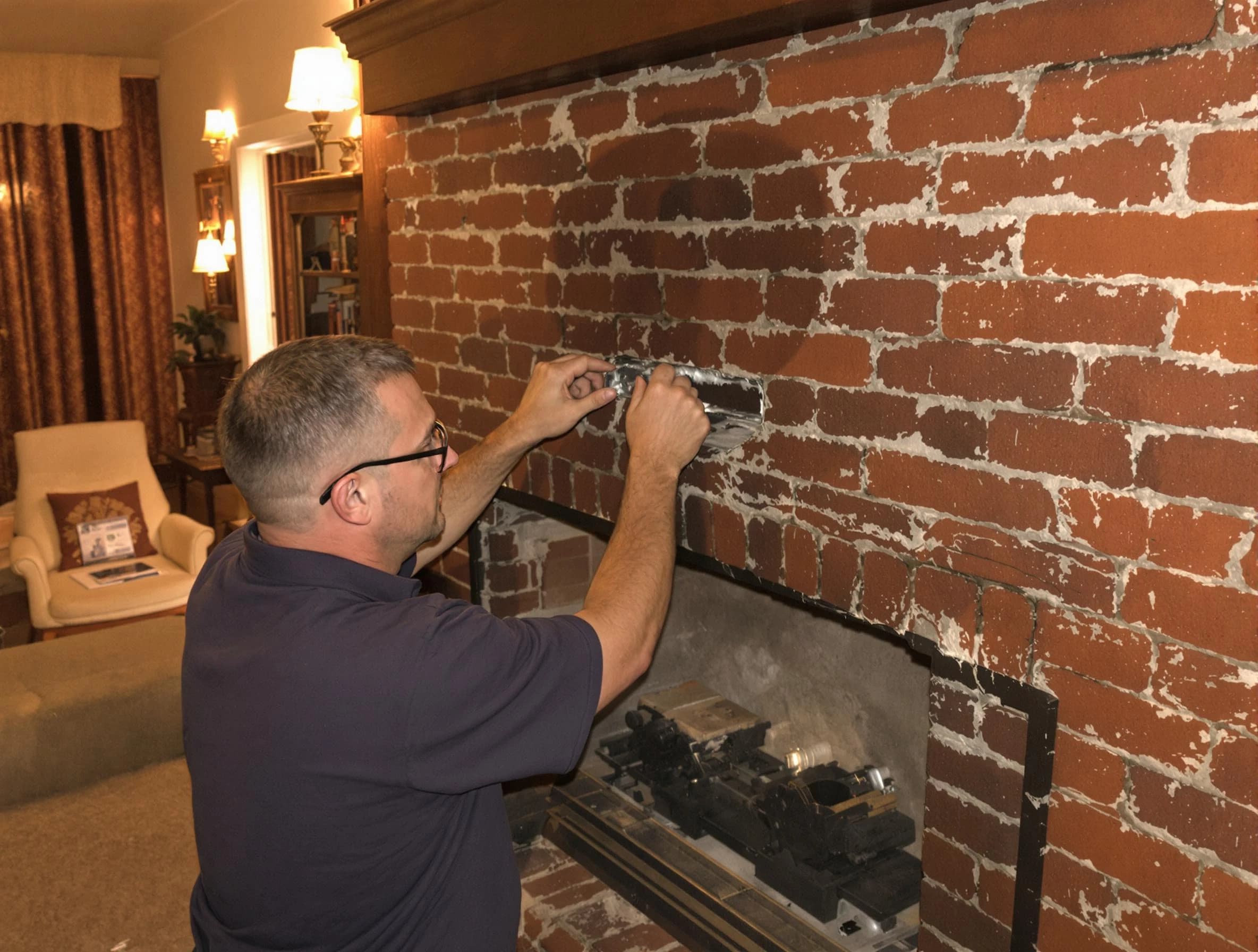 Mount Juliet Chimney Sweep expert fixing a fireplace in Mount Juliet, TN