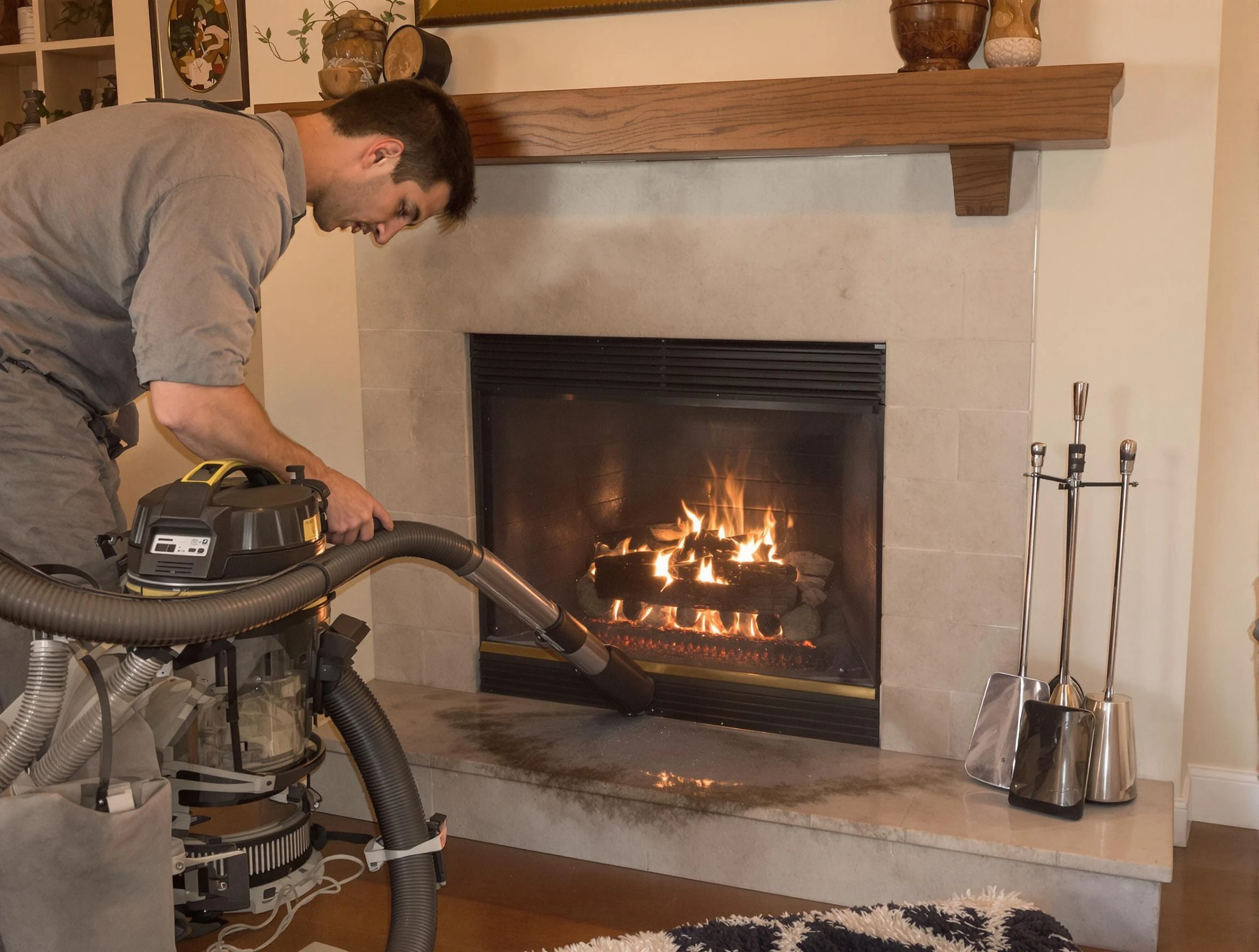 Routine fireplace upkeep by Mount Juliet Chimney Sweep in Mount Juliet, TN